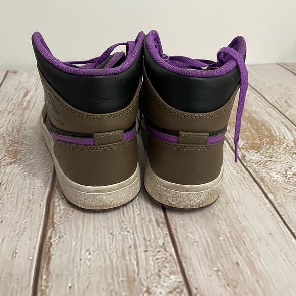 Nike Air Jordan Men's High-Top Sneakers - Purple, Black and Brown US 9.5 43 EURO - Picture 3 of 5